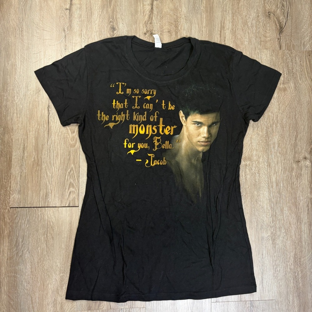 Twilight New Moon 2009 Movie Promo T Shirt Black Womens 2XL Tultex Jacob
